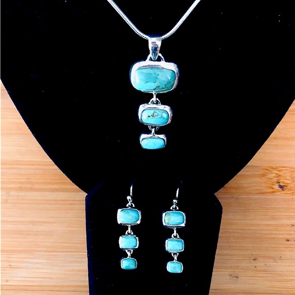 Studio Barse Jewelry - $96  Estate Pendant, Earrings & Chain  Marked BARSE Copyright 925